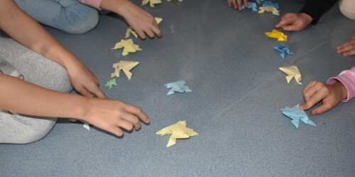 żabki zrobione metodą origami